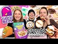 Tasting VIRAL Celebrity Foods! TACO BELL Cinnamon Twists Cereal! CRUMBL COOKIES New Menu Items!