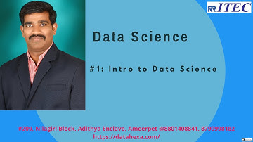 Datascience introduction demo1||01 Intro||ramreddy