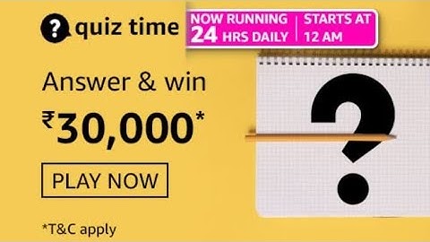 Amazon Quiz Answers Today | Win 30000 Amazon Pay Balance | 1 July 2021