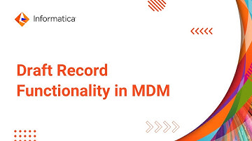 Draft Record Functionality in MDM