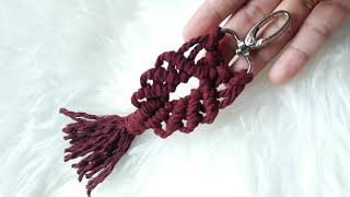 Tutorial Gantungan Kunci Makrame  Macrame Keychain #2