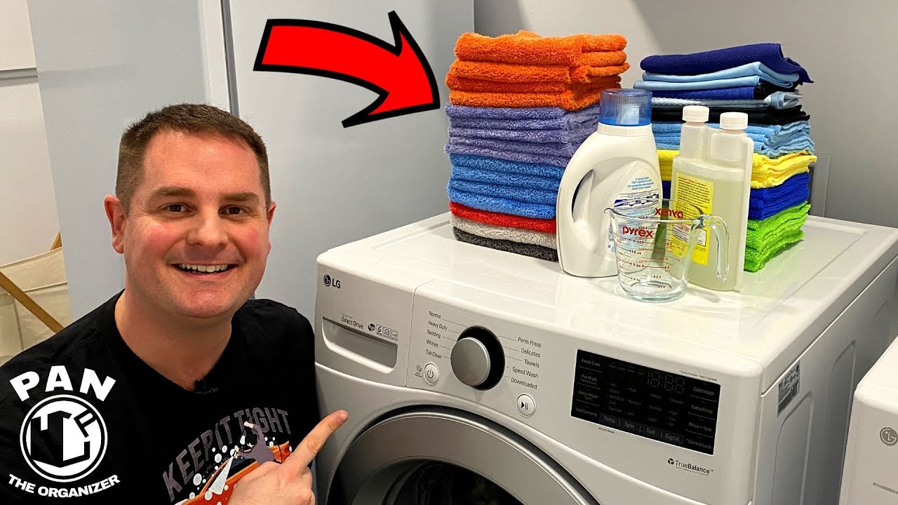 HOW TO WASH MICROFIBER TOWELS PROPERLY !! EASY !!
