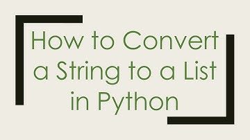 How to Convert a String to a List in Python
