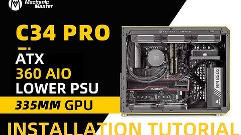 C34PRO installation tutorial part Ⅰ：ATX+360 AIO+Lower PSU+335mm GPU #pcbuild #pc #pcgaming #case