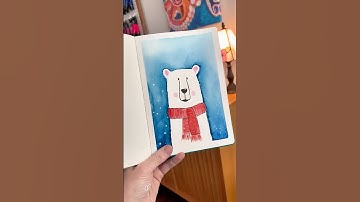 Eenvoudige aquarel ijsbeer