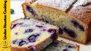 THE SECRET HOW TO MAKE A MOIST BLUEBERRY LOAF CAKE AT to HOME 🫐 | LINDEN HOUSTON COOKING