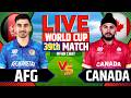 🔴Afghanistan vs Canada Match Today | T20 WC 2026 | Live Score &amp; Analysis From Channai