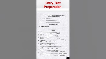 Entry Test Sir Syed University