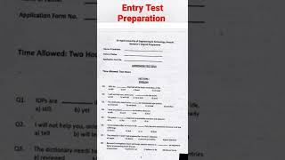 Entry Test Sir Syed University