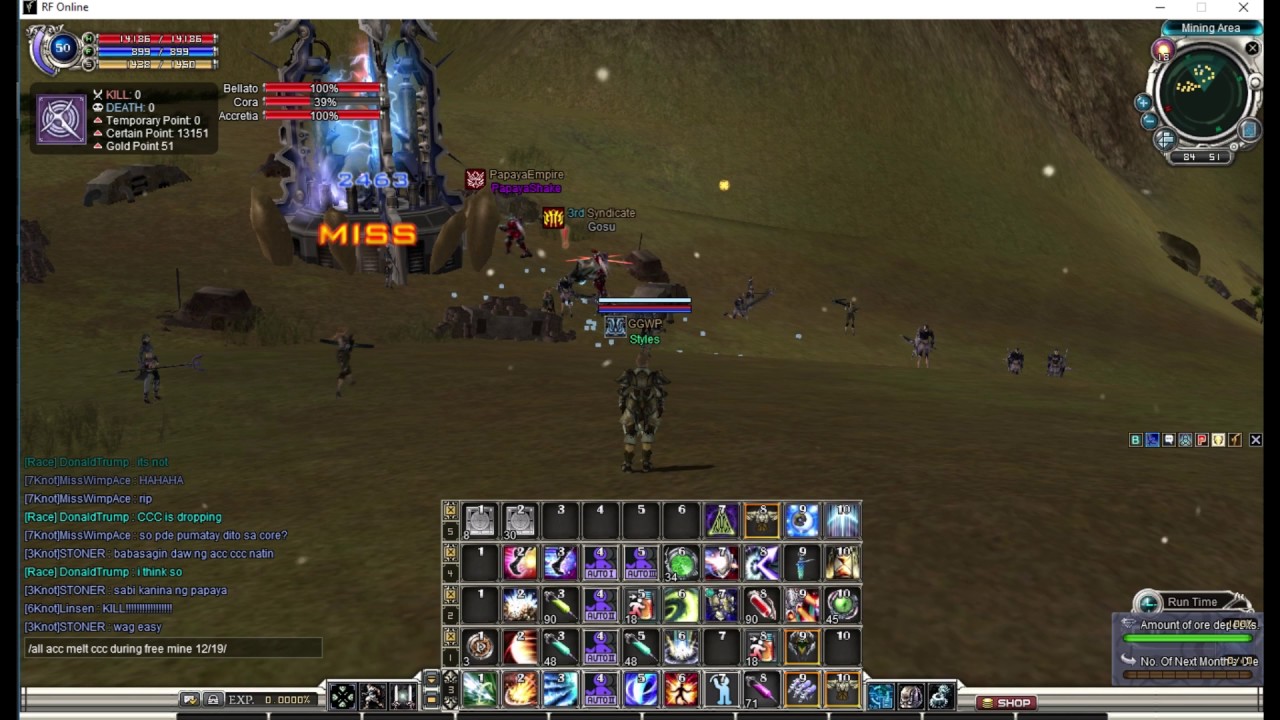 ACC melt ccc and nuke core at free mine event to tell their frustrations about the server