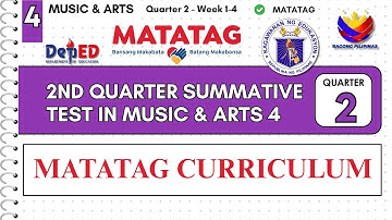 2ND QUARTER SUMMATIVE TEST IN MUSIC & ARTS 4 WITH ANSWER KEY MATATAG CURRICULUM #matataggrade4