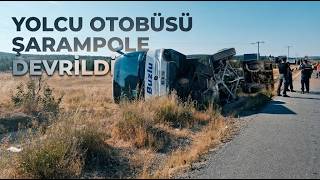 Eskişehir'de Yolcu Otobüsü Şarampole Devrildi : 24 Yaralı