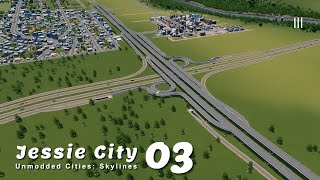 สร้างทางด่วนยกระดับกับสุดยอดมหาวิทยาลัย | Unmodded Cities: Skylines - Jessie City 03