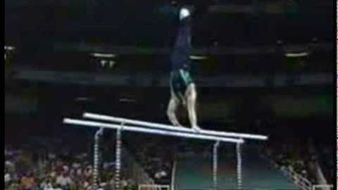 Parallel bars. Stutzkehr fwd to 1 rail