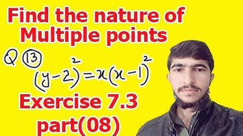 Find the nature of multiple points (Bsc Calculus chapter 7 exercise 7.3 part(08))