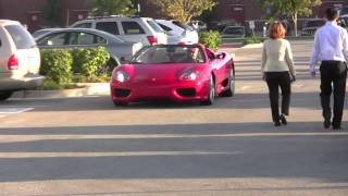 Two beautiful ferrari 360 spiders with custom wheels. the red one had
polished f430 wheels and silver apex i believe. both looked soun...