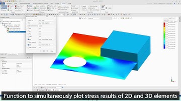Function to simultaneously plot stress results of 2D and 3D elements