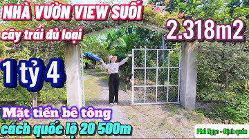 Nhà đất đồng nai. Nhà vườn bên suối vừa rẻ vừa đẹp cách quốc lộ 500m ngay khu dân cư 
