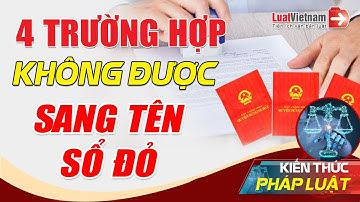 4 Trường Hợp Không Được Sang Tên Sổ Đỏ | LuatVietnam