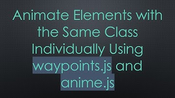 Animate Elements with the Same Class Individually Using waypoints.js and anime.js