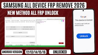 Samsung FRP Lock Removal - 100% Working Method 2026 | All Samsung FRP Bypass