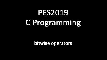 C Programming - bitwise operators