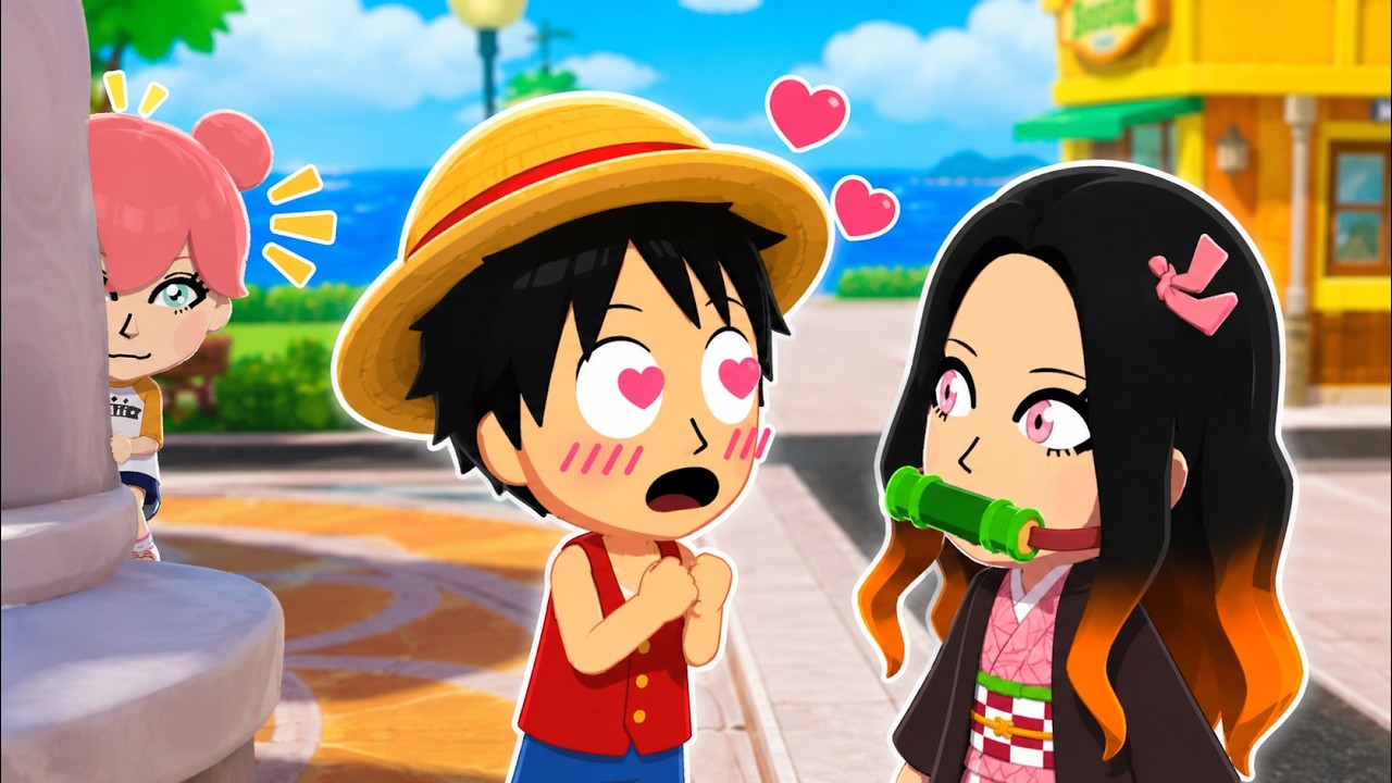 لوفي وقع بحب نيزوكو من أول نظرة!! 😭💕 | Tomodachi life: Living the dream