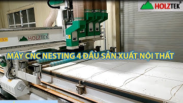MÁY CNC NESTING 4 ĐẦU KHOAN, CẮT VÁN FLYWOOD PRO-R4F HOLZTEK