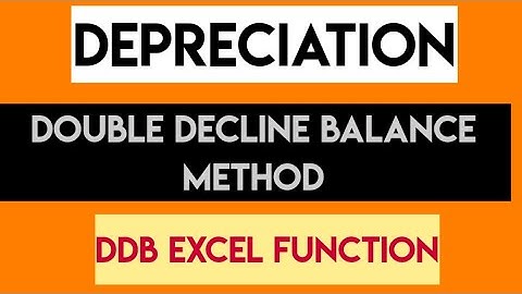 How do you calculate double declining depreciation in Excel? (DDB Function)