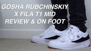 Gosha Rubchinskiy X Fila Mid Review & On Foot - YouTube