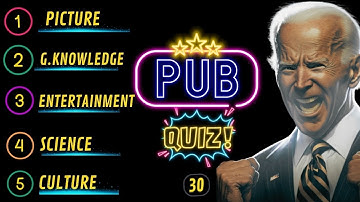 Virtual Pub Quiz Showdown: Test Your Knowledge! Pub Quiz 6 Rounds. No 30