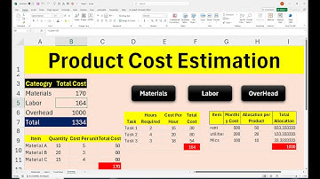 How to Create a Product Cost Estimation Excel Sheet with Formulas