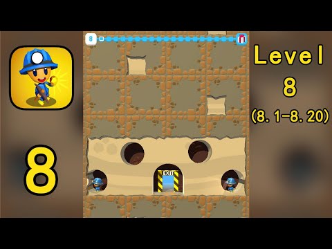 Mine Rescue! - Gameplay Walkthrough Part 8 (Level 8, 8.1 - 8.20) - Tutorial