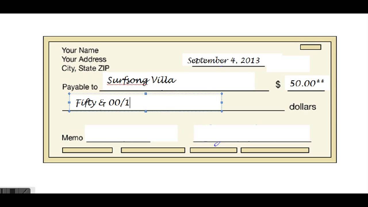 How To Write A Cheque aka Check  Writing checks, Writing