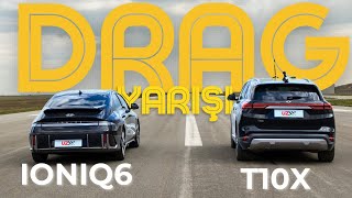 DRAG YARIŞI: TOGG T10X vs HYUNDAI IONIQ6 | Tamamen elektrikli drag yarışı!