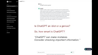 How smart is ChatGPT?