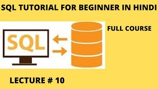 SQL Tutorial for beginners in Hindi | how to create and manage tables in SQL