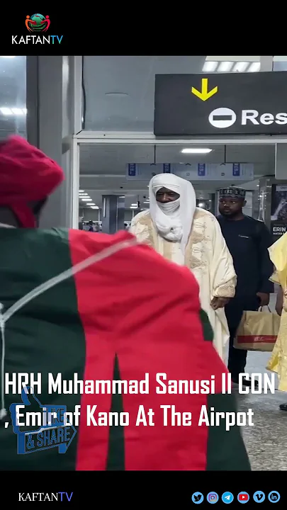 HRH Muhammad Sanusi II CON, Emir Of Kano At The Airpot