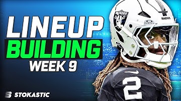 Week 9 NFL DFS: Single Lineup Sim Building | NFL DFS Strategy