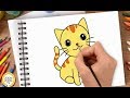 Hướng dẫn cách vẽ CON MÈO CON - Tô màu Con Mèo CON - How to draw a Kitty