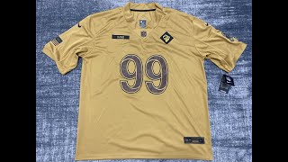 NFl Los Angeles Rams #99 Aaron Donald 2023 Brown Salute To Service Stitched Jersey