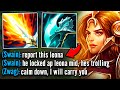 My team hard flamed me for picking AP Leona Mid... so I carried them all