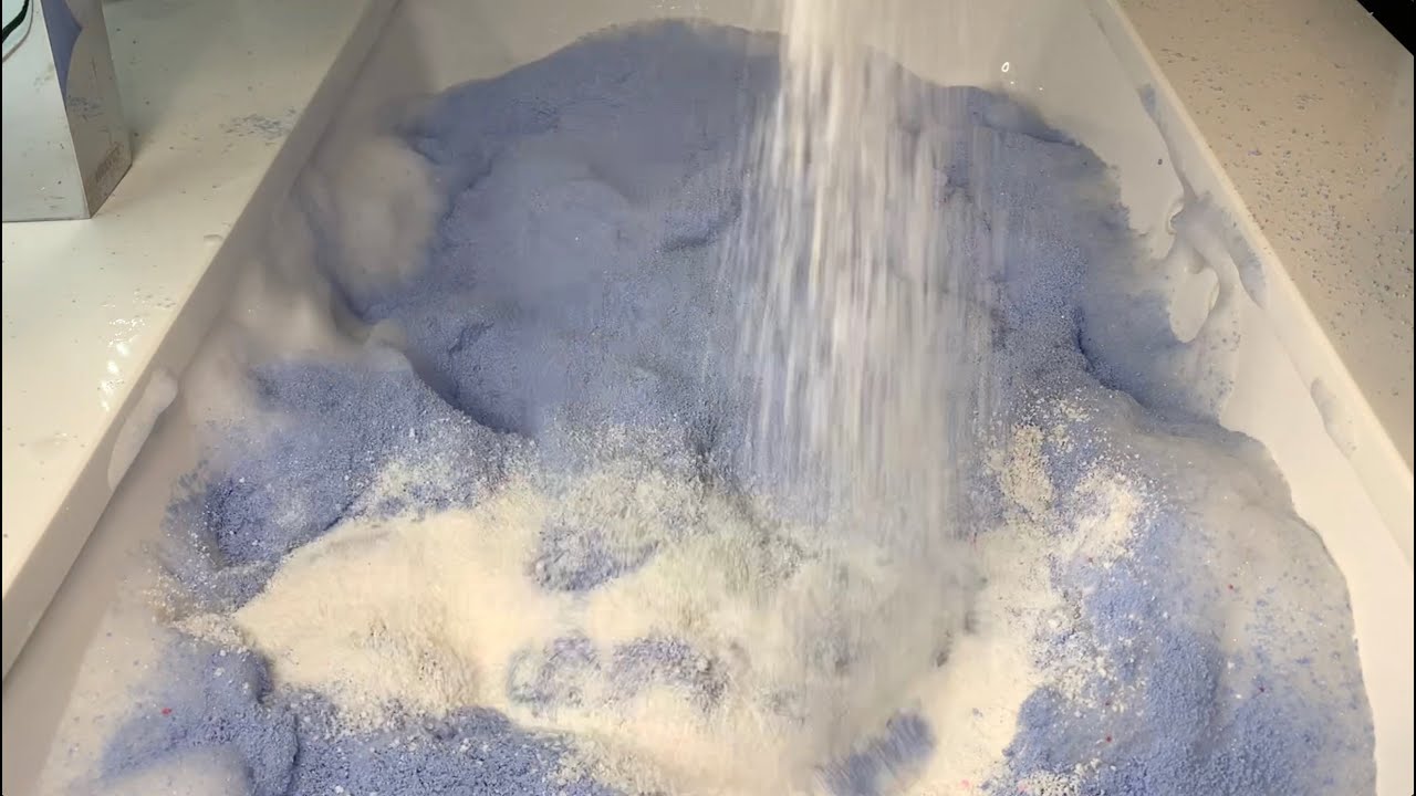 ✨☁️MAGICAL☁️✨ Detergent Rain over Pine Clouds (Pinol + Ariel + Blanca Nieves) - Sponge ASMR