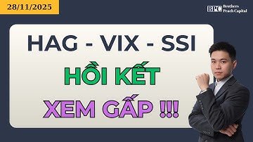 Chứng Khoán Hôm Nay | Nhận định Thị Trường Ngày 28/11/2025: HAG - VIX - SSI Hồi Kết, Xem Gấp !!!