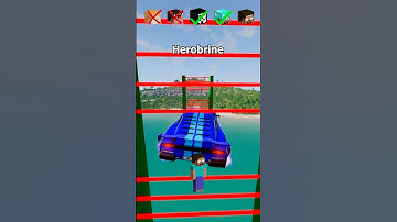 NOOB vs GIRL vs PRO vs HACKER vs HEROBRINE Car Jump Challenge! 😂 🚗