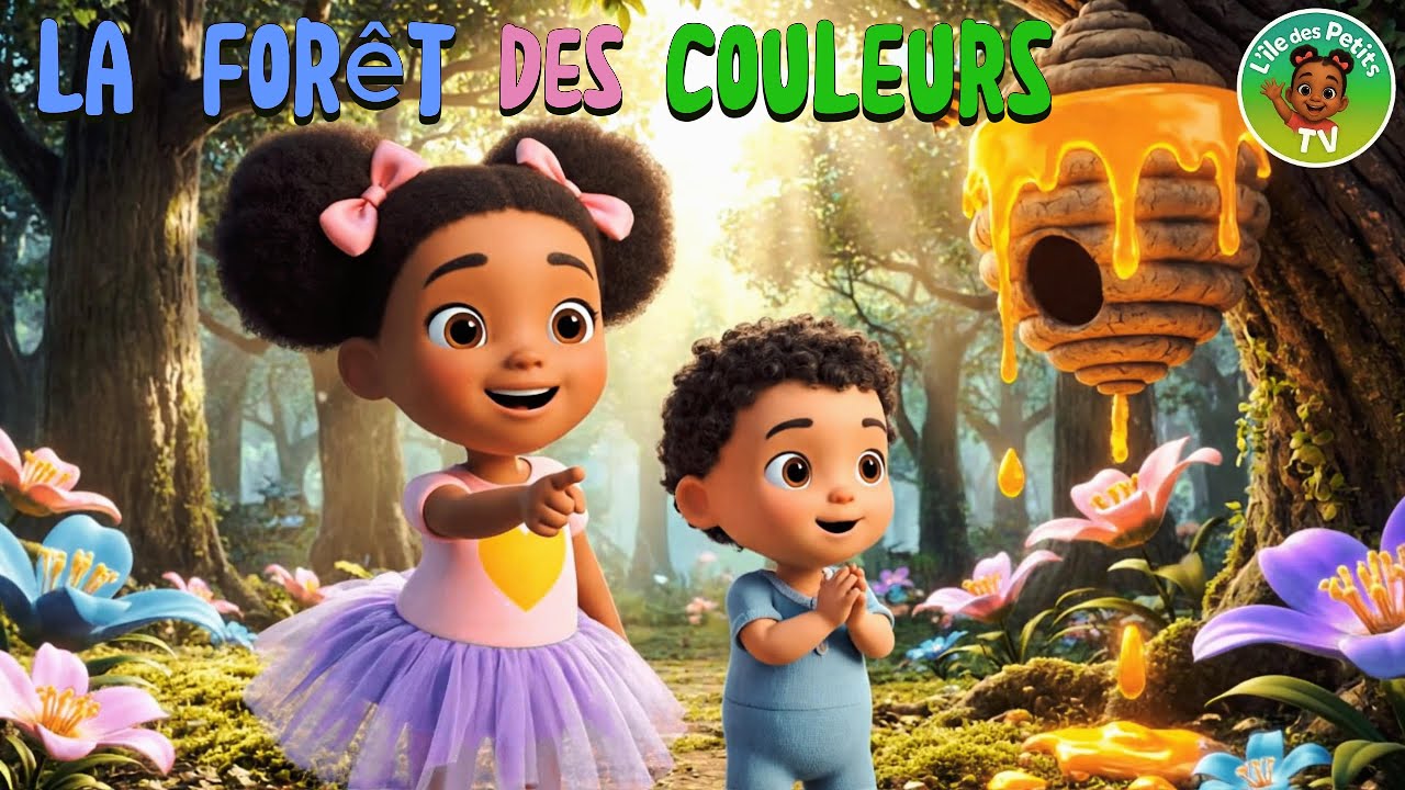 Chanson des couleurs pour tout-petits | La forêt magique de Lina & Baba | L'île des petits TV