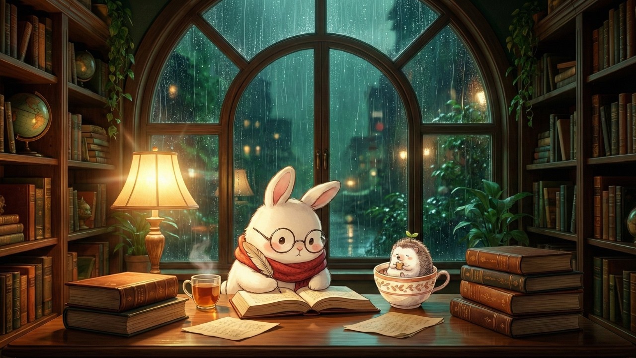 Rain on the Window, Deadlines on the Desk 🌧️ 3 Hours of Deep Focus Lofi Jazz for Exams & Deadlines