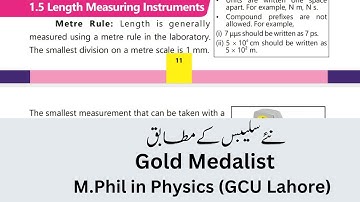 Chapter 1 Class 9th Physics New Book PTB 2025 | Unit 1 Meter Rule | MATH BY RANA HASSAN ALI