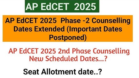 AP EdCET 2025 2nd phase Counselling Dates ||AP EdCET Weboptions|| AP bed Counselling Classes 