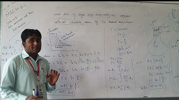 Part 2 | Single Stage Reciprocating air compressor | Work done derivation | without clearance volume
